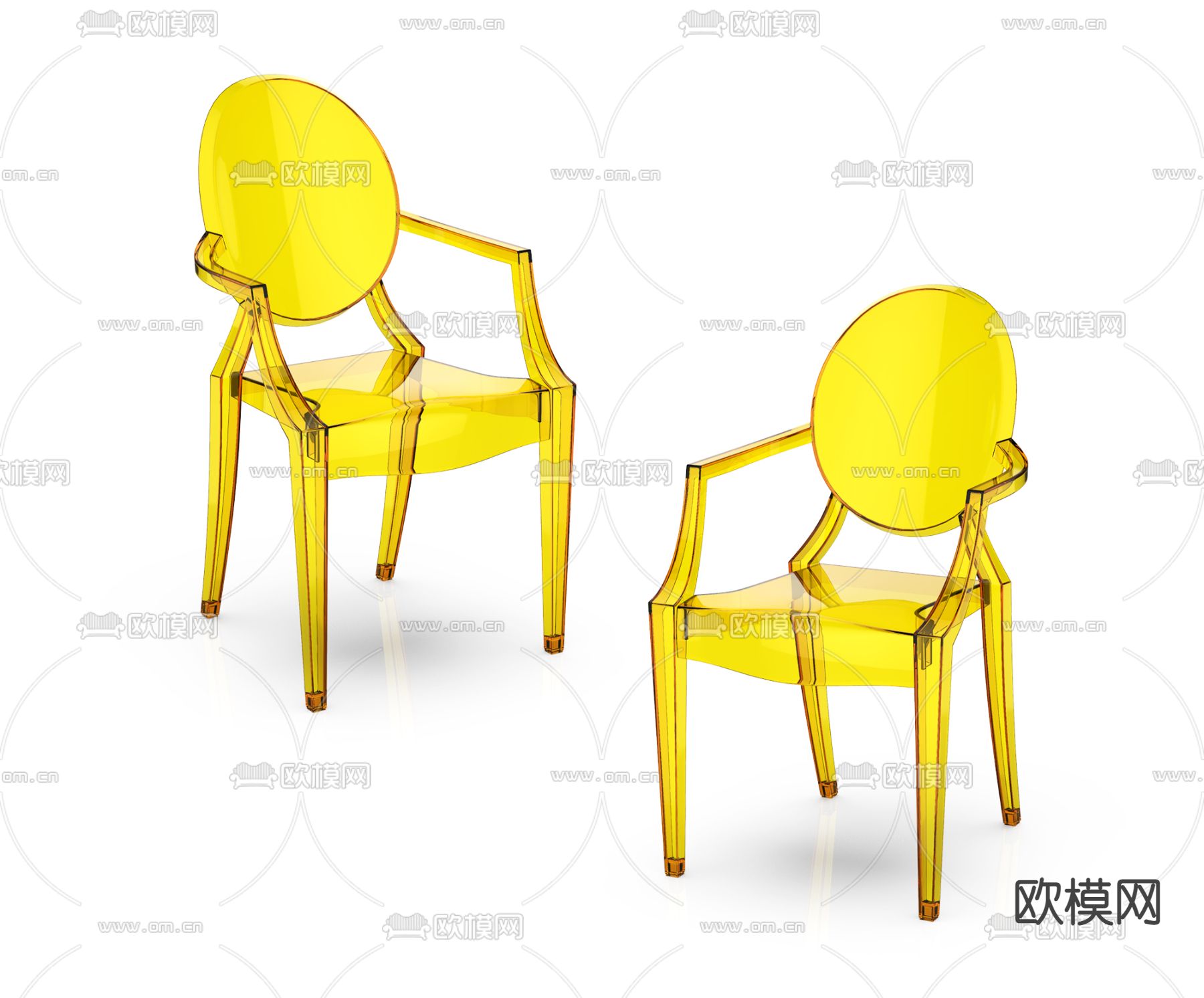 现代儿童塑料单椅3d模型下载