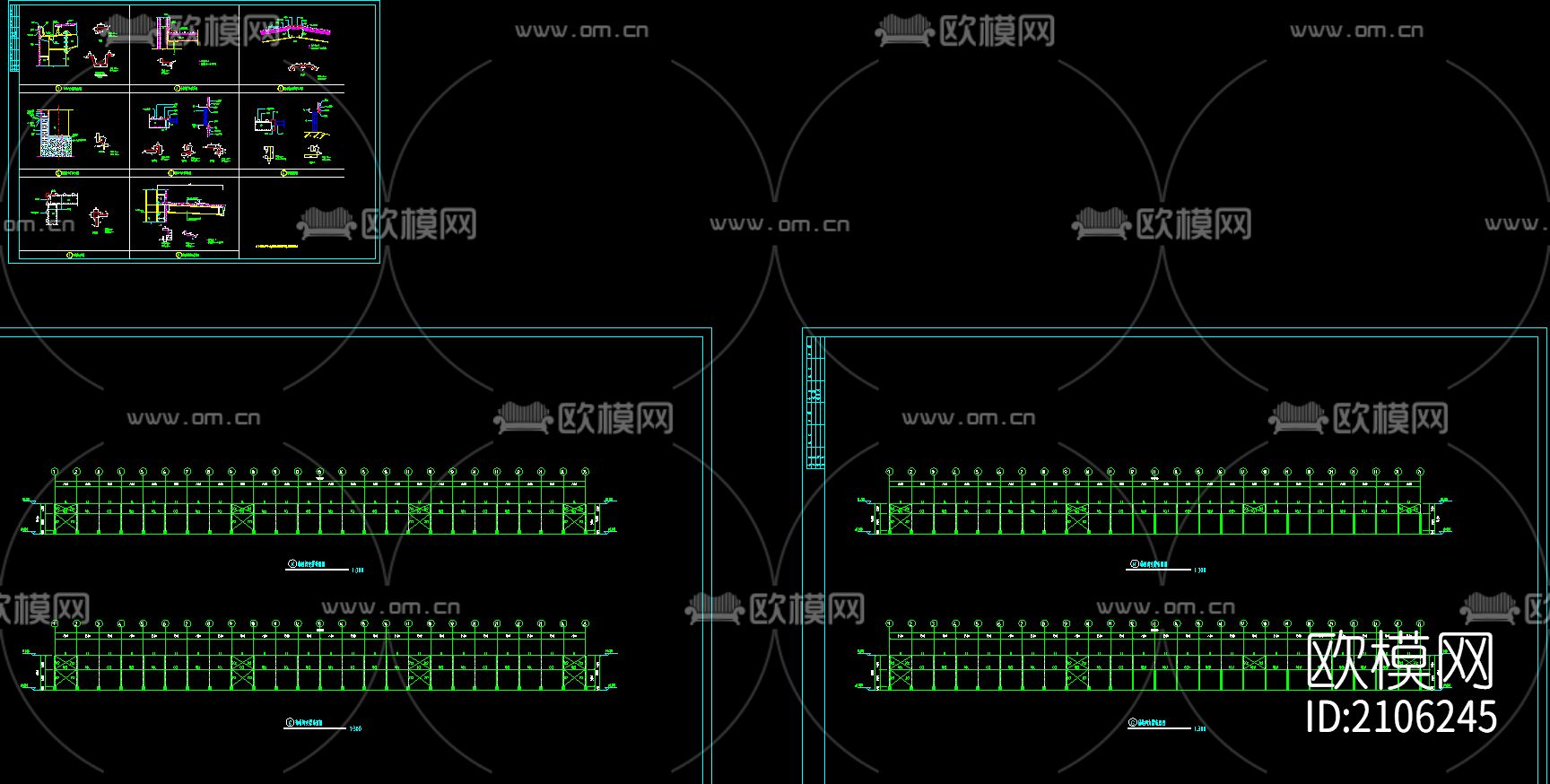 公司63×180厂房工程cad施工图下载（渲染图2）