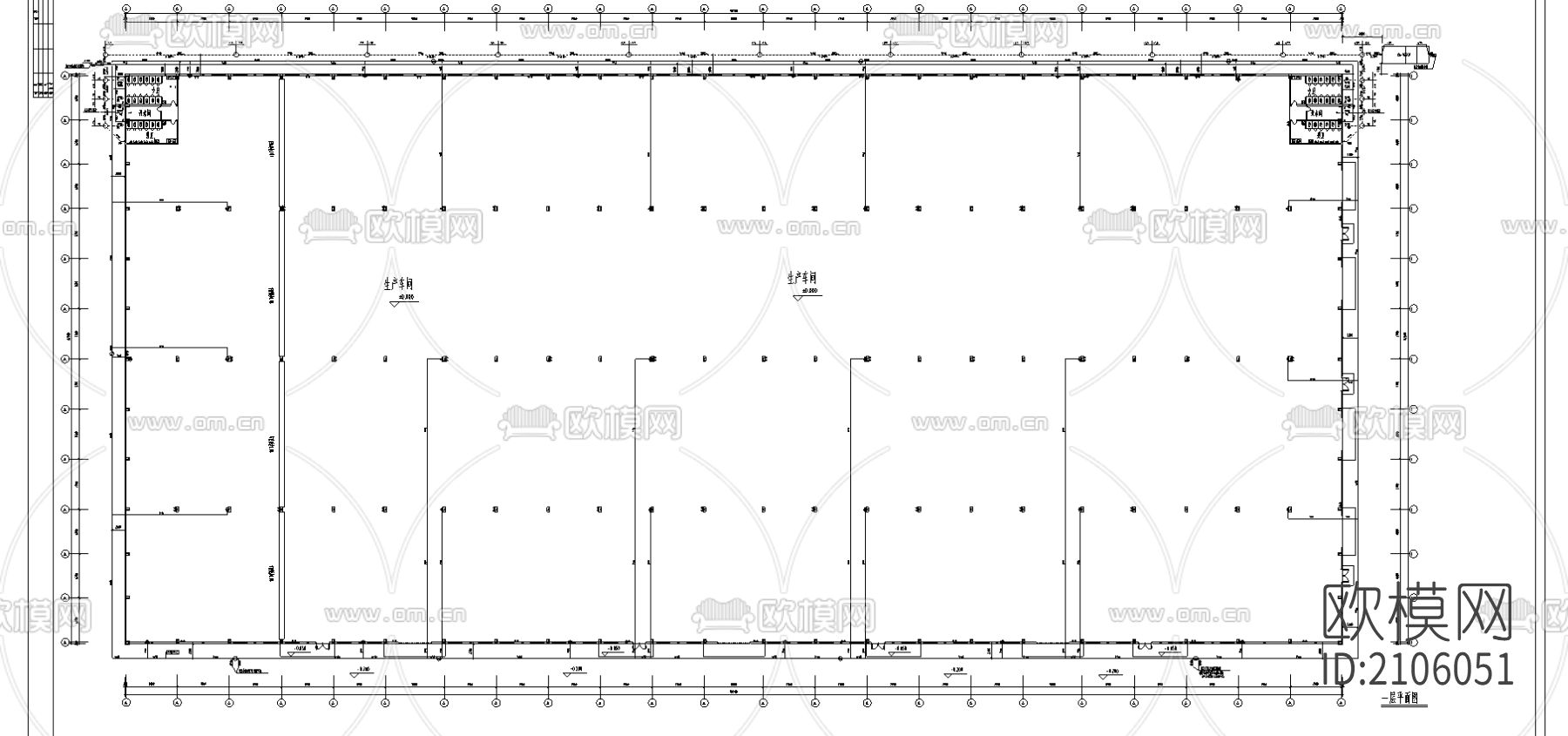 安东园长江厂房给排水cad施工图下载（渲染图1）