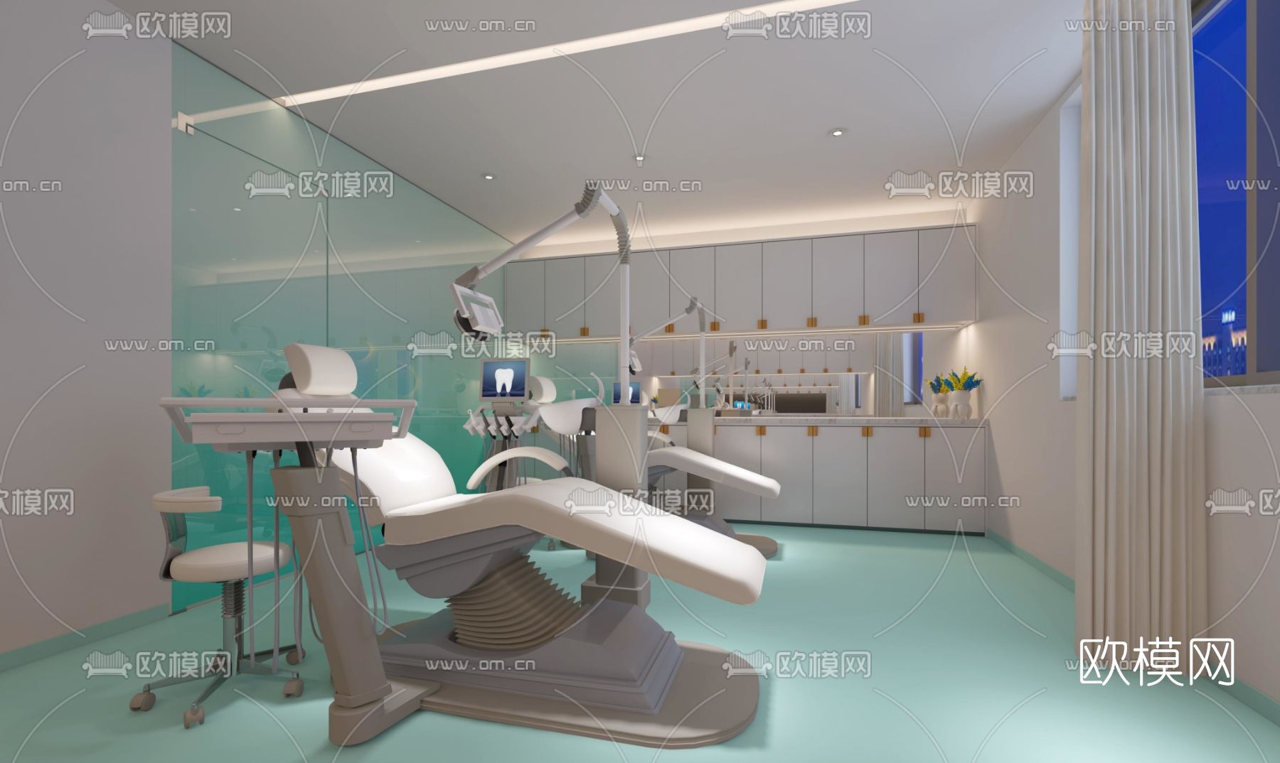 现代牙科诊所免费3d模型下载
