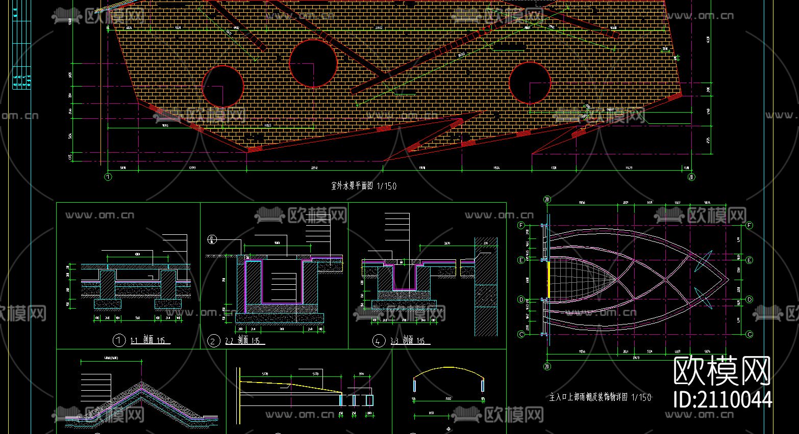 体育会所cad施工图下载（渲染图1）