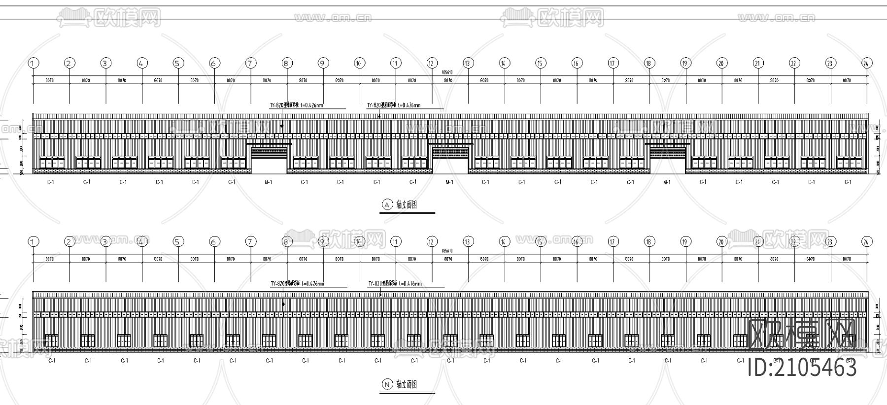 安东园长江精密厂cad施工图下载（渲染图3）