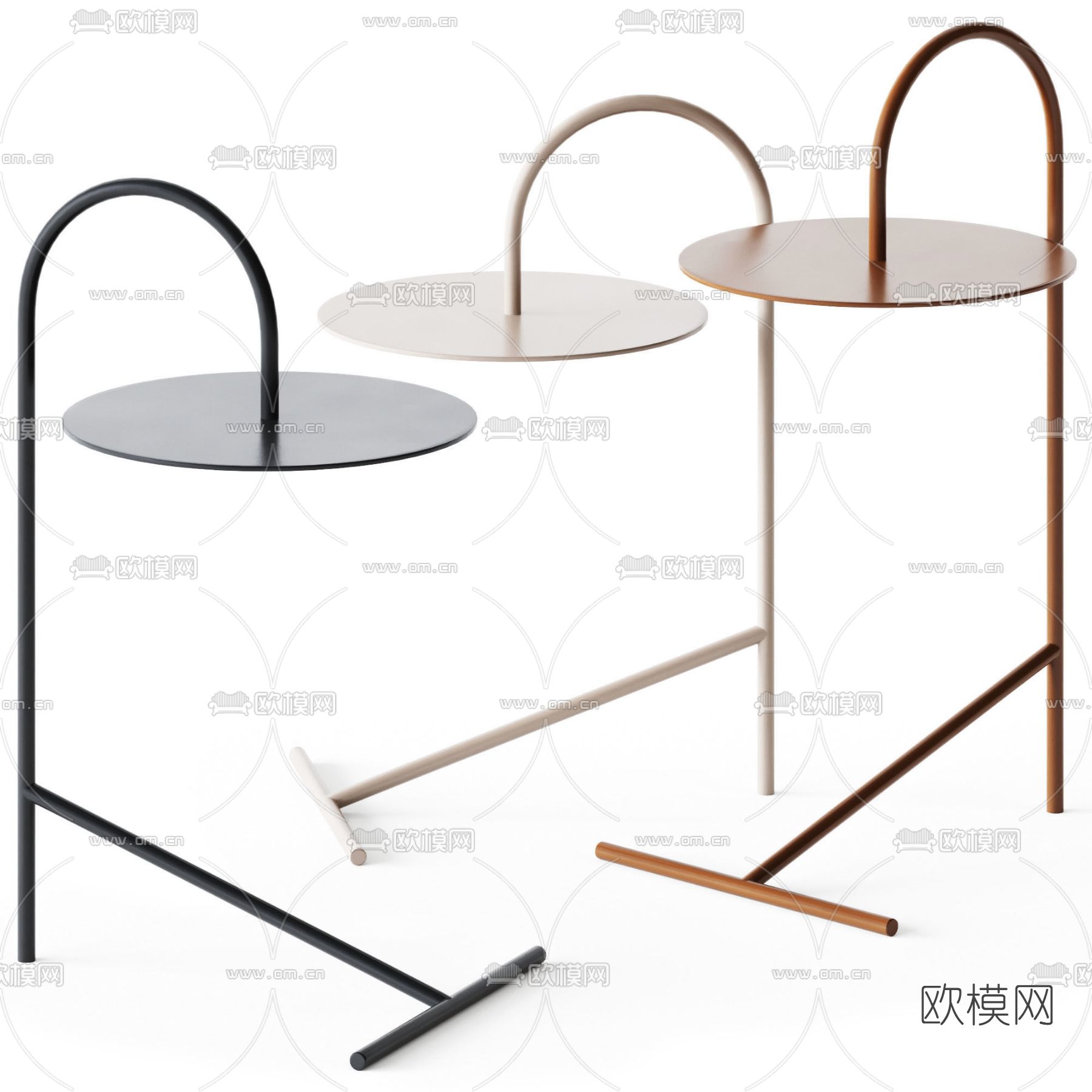 现代创意圆几3d模型下载