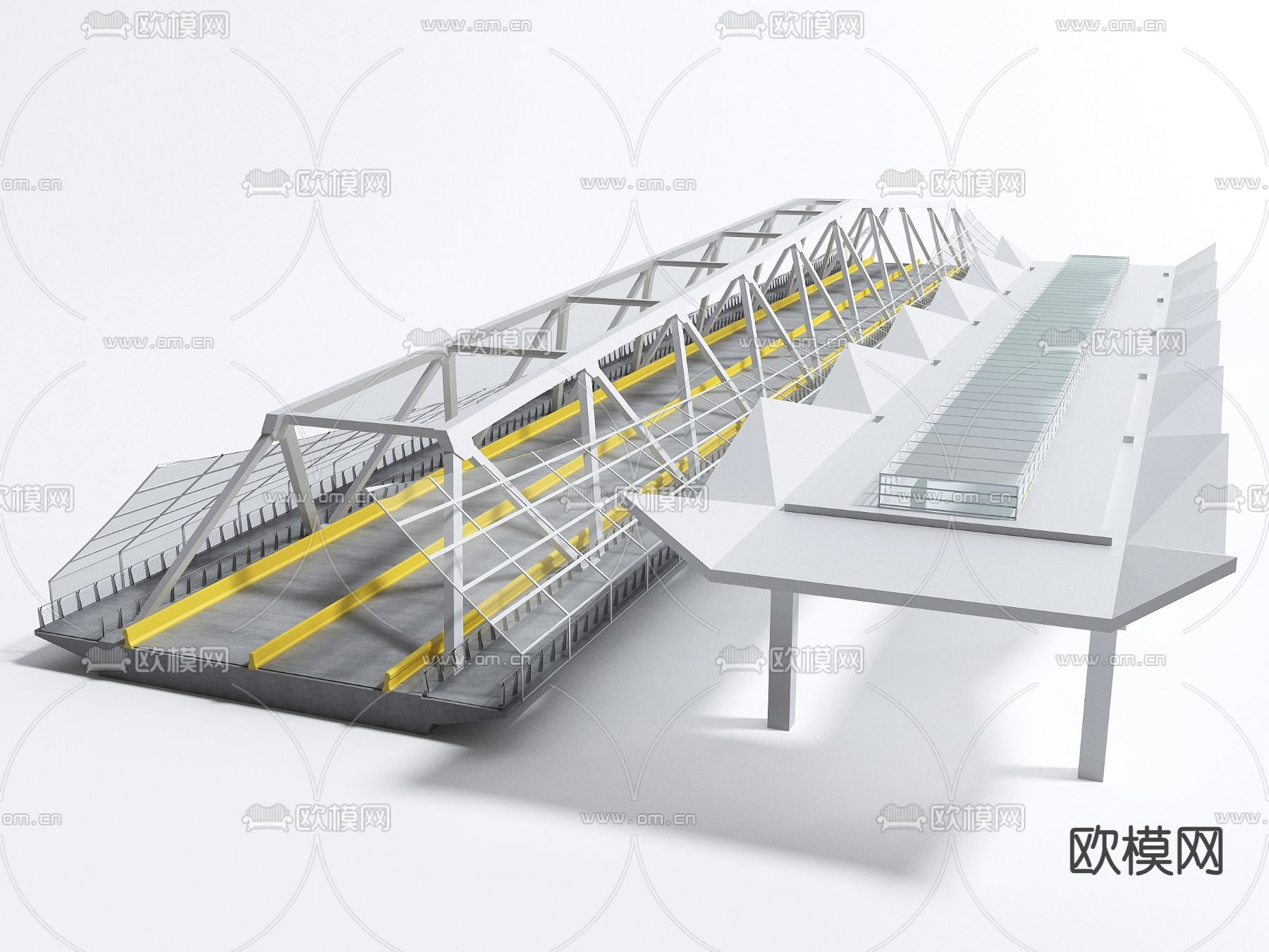现代通道隧道3d模型下载
