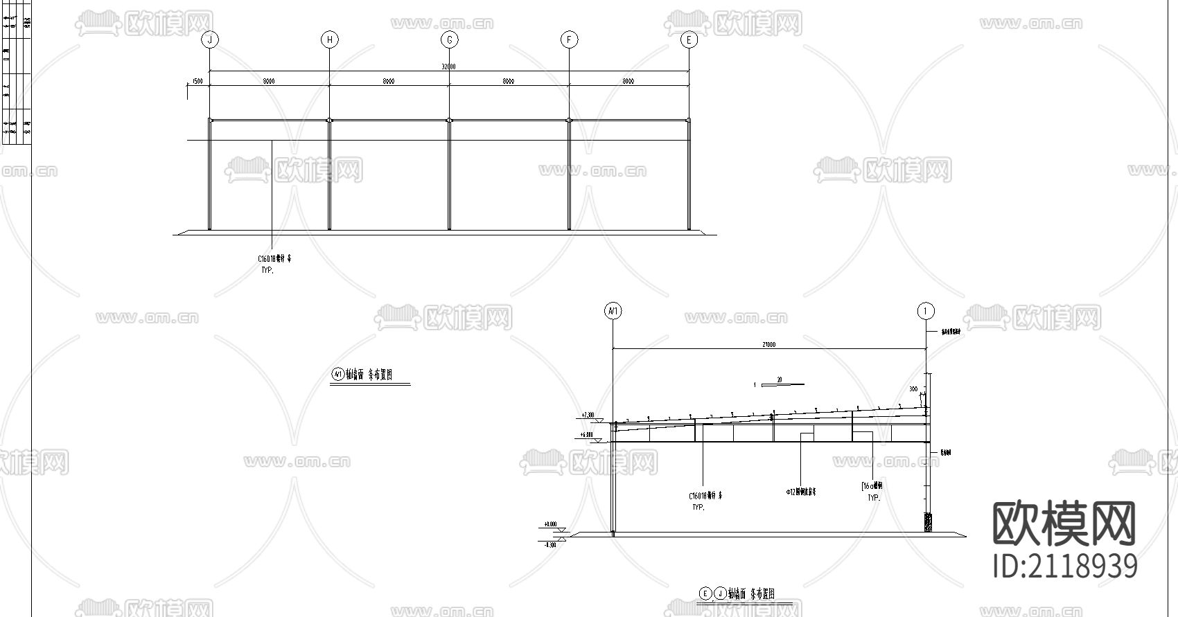 厂房公司附房cad施工图下载（渲染图1）
