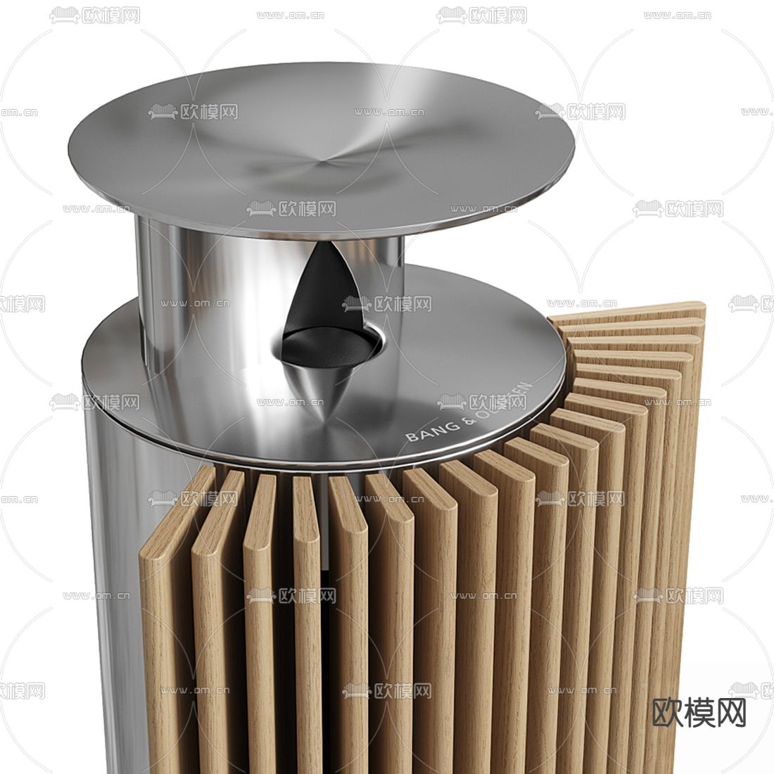 金属立式音响3d模型下载（渲染图2）