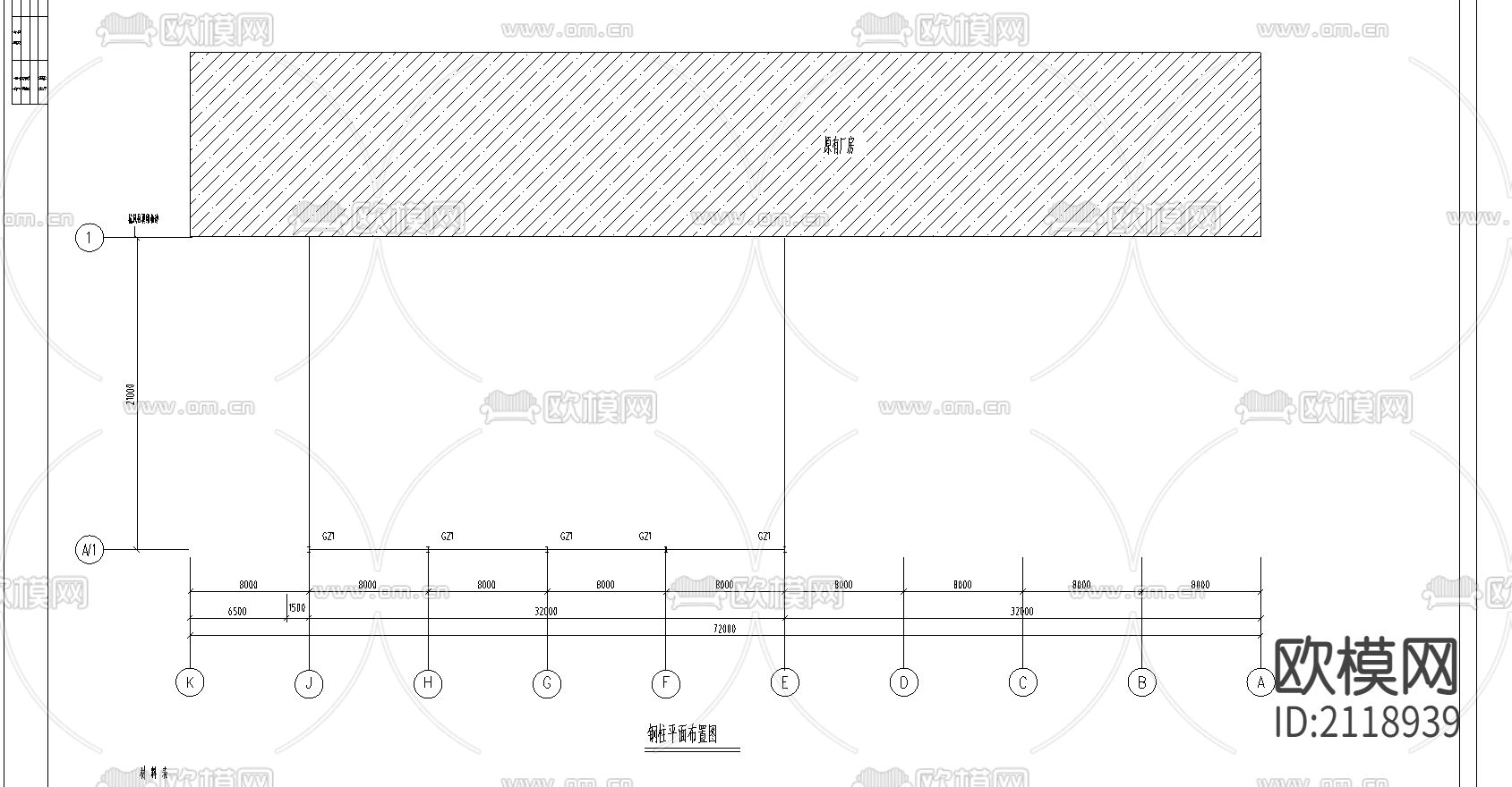 厂房公司附房cad施工图下载（渲染图3）