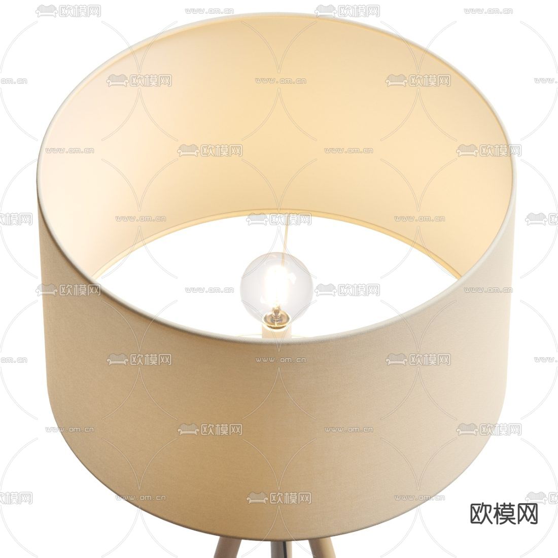 侘寂实木落地灯3d模型