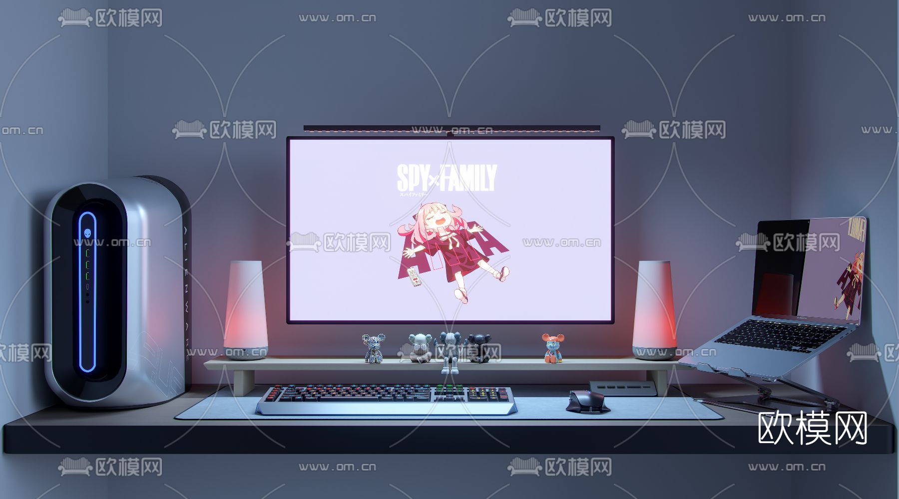 现代电竞电脑3d模型下载