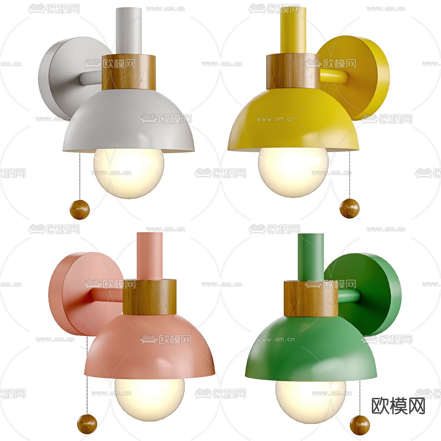 北欧壁灯su模型下载（渲染图1）