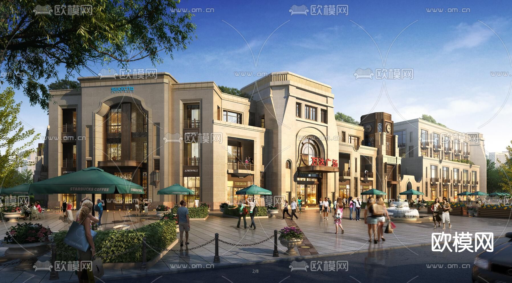 新古典天津售楼处su模型