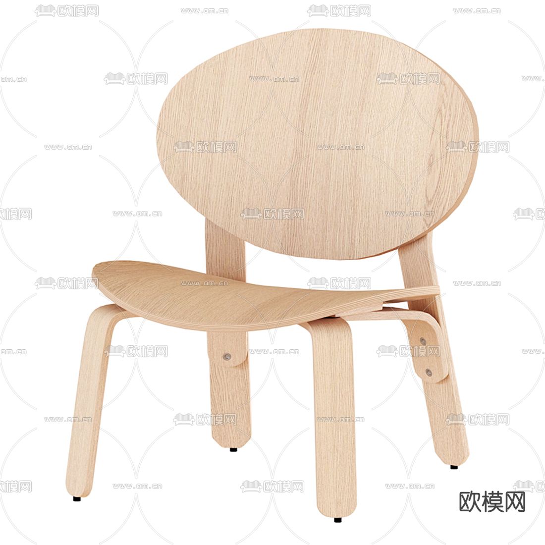 现代儿童桌椅3d模型下载（渲染图2）