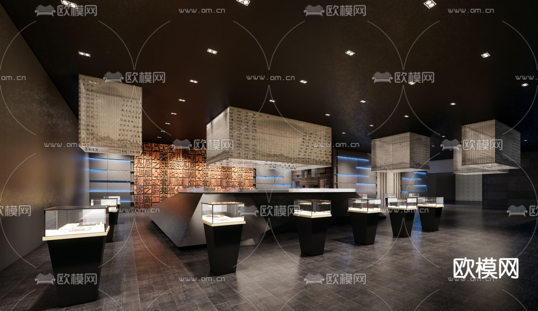 现代博物馆内部su模型下载（渲染图1）