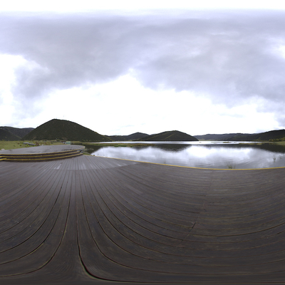  阴天湖边HDRI贴图 