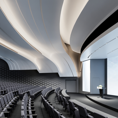  现代阶梯会议报告厅su模型 