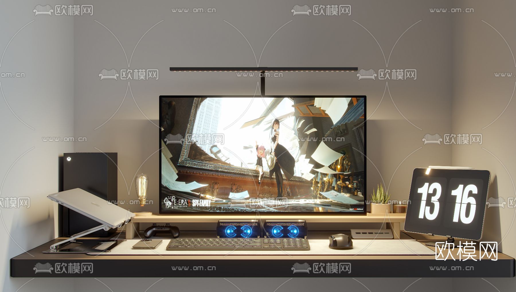 现代电脑游戏主机3d模型下载