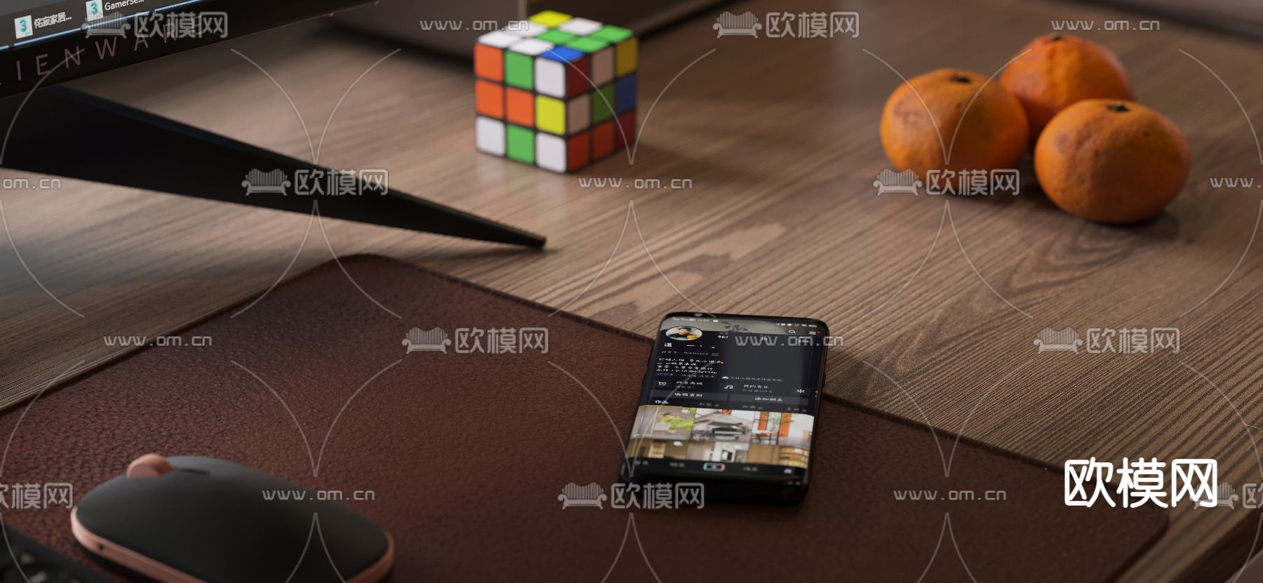 战后风书房3d模型下载（渲染图7）