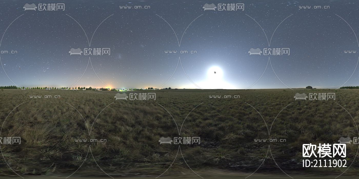 夜晚草坪HDRI贴图下载