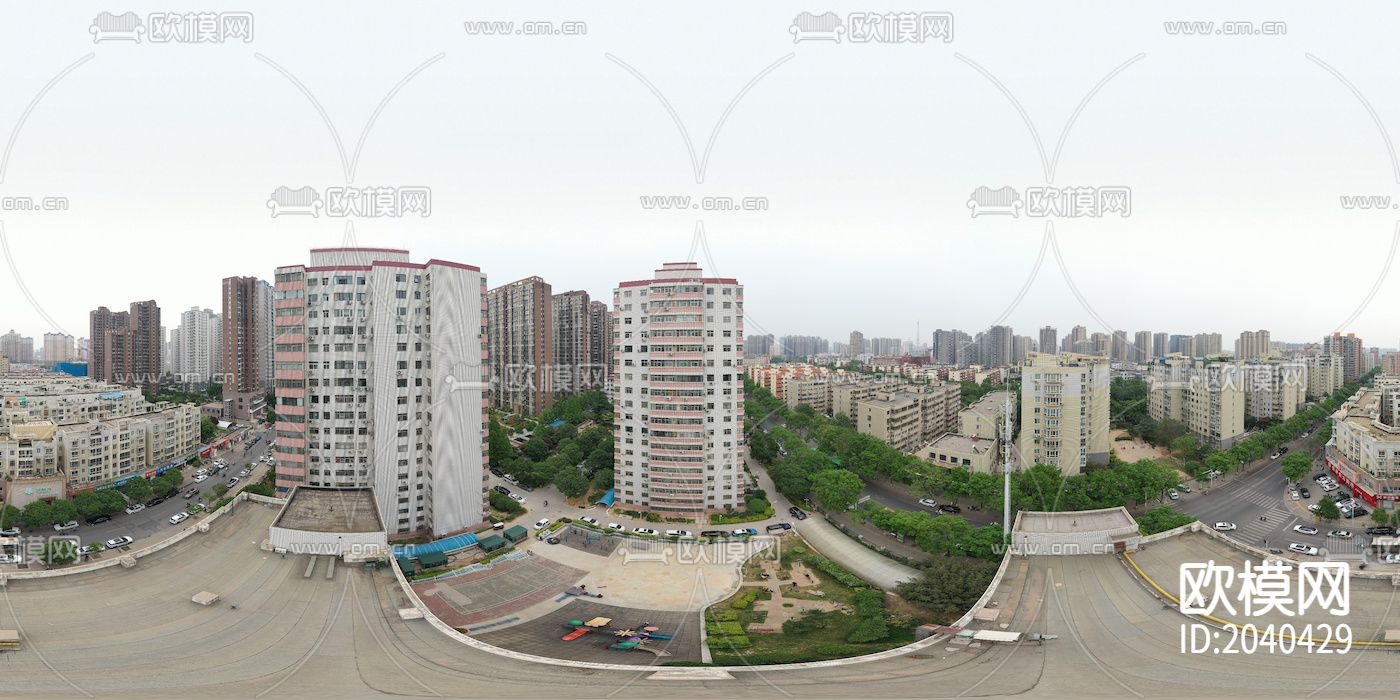 城市楼顶天台外景hdr贴图下载