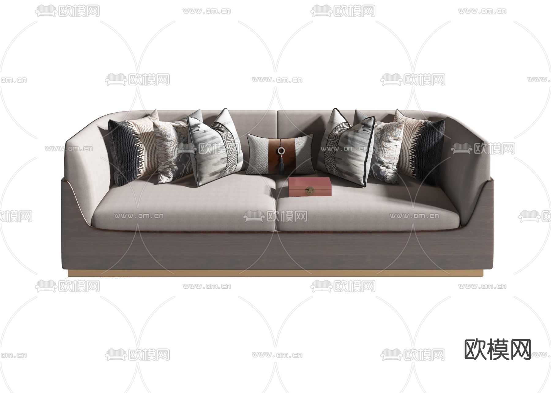 新中式双人沙发3d模型下载（渲染图3）