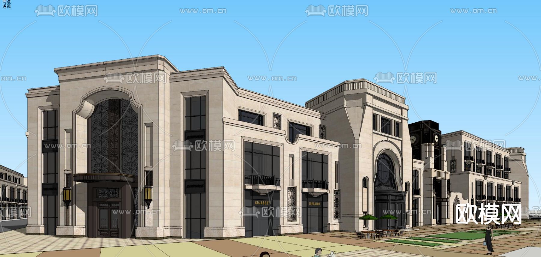 新古典天津售楼处su模型