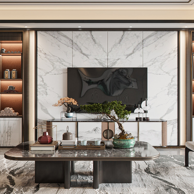 背景墙精选su模型合辑