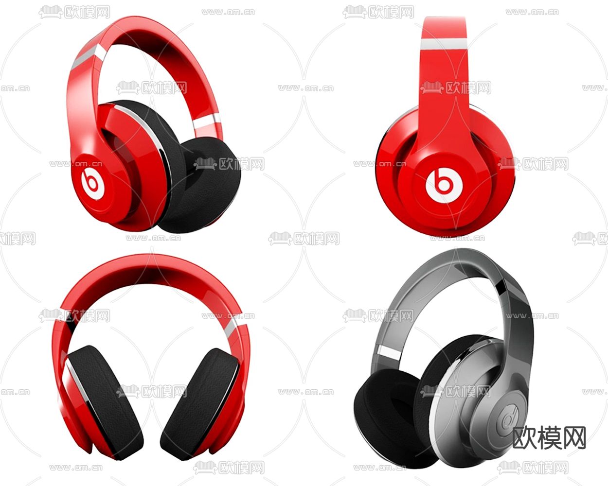 现代无线耳机3d模型下载