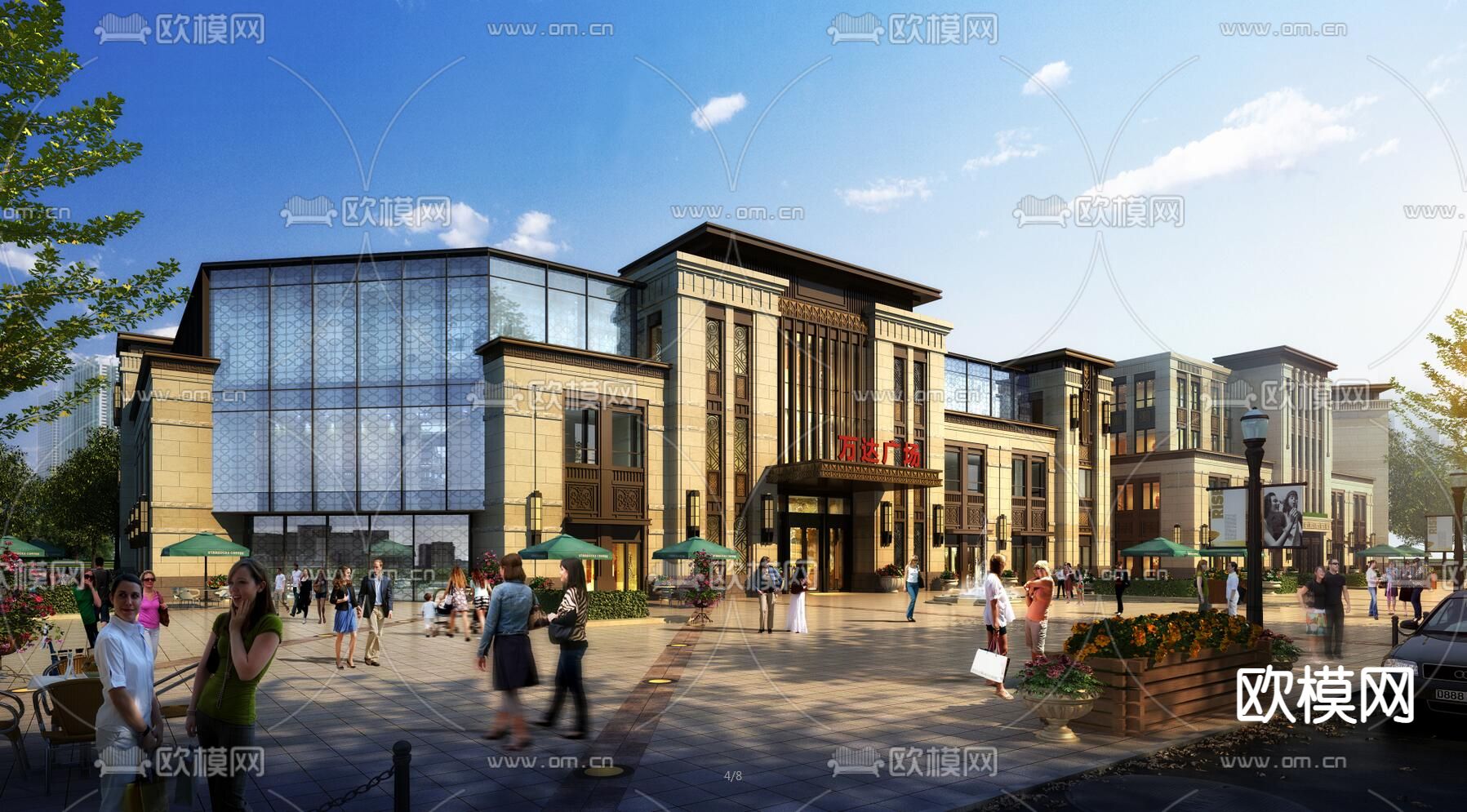 新古典建筑外观su模型