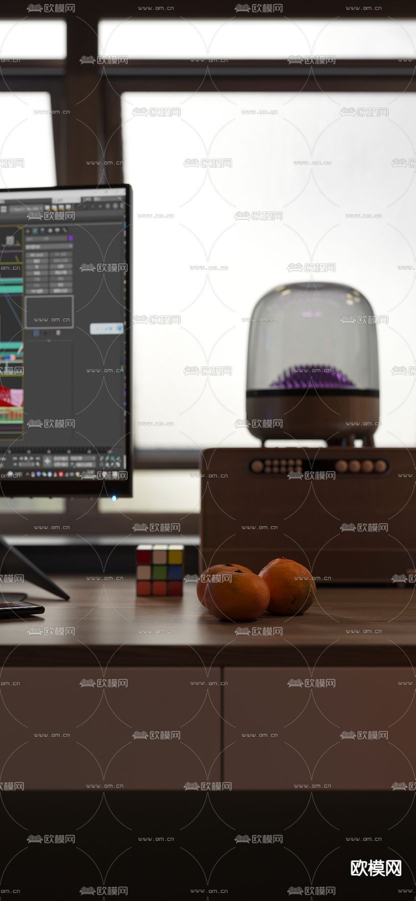 战后风书房3d模型下载（渲染图4）