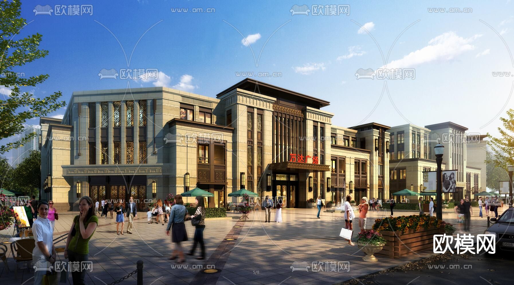 新古典天津售楼处su模型