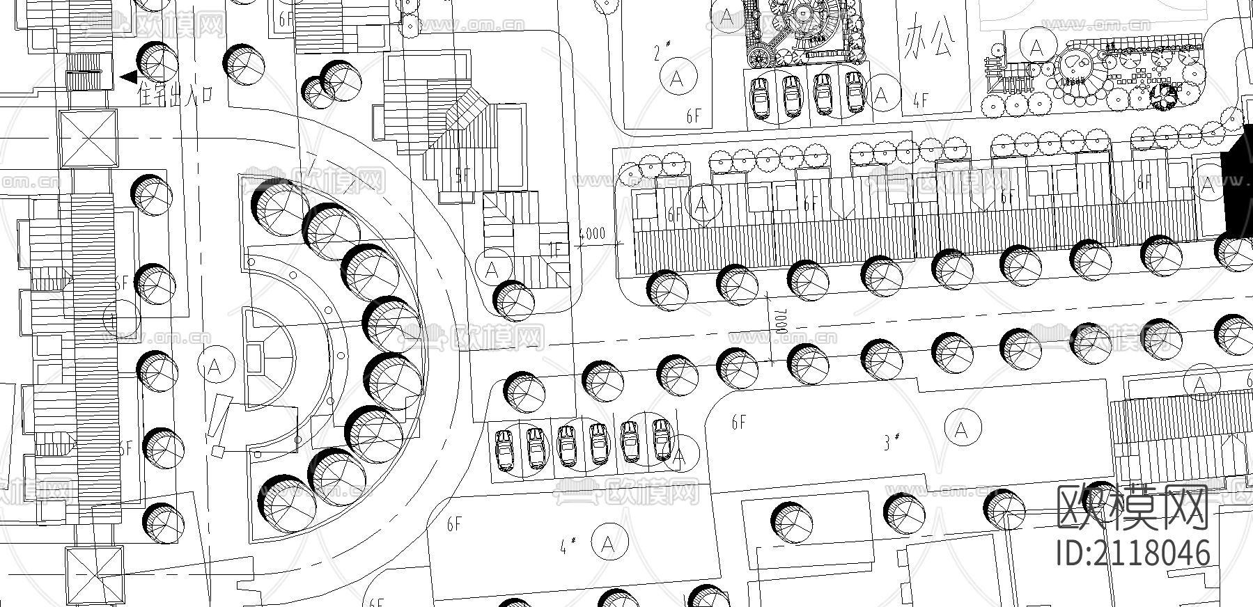 现代综合贸易市场规划图纸下载（渲染图3）