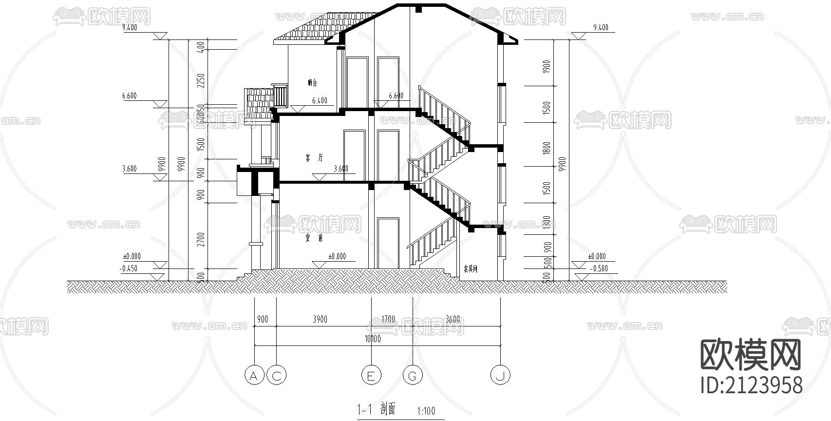 某小区规划图cad施工图下载（渲染图5）