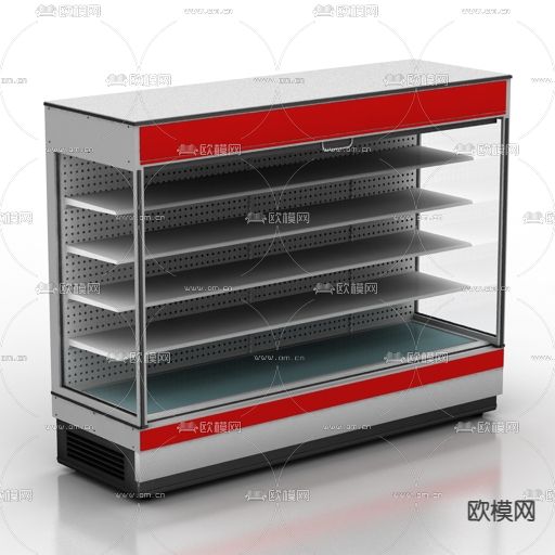 现代简约冰柜货架免费3d模型下载