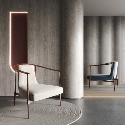  新中式休闲椅su模型 