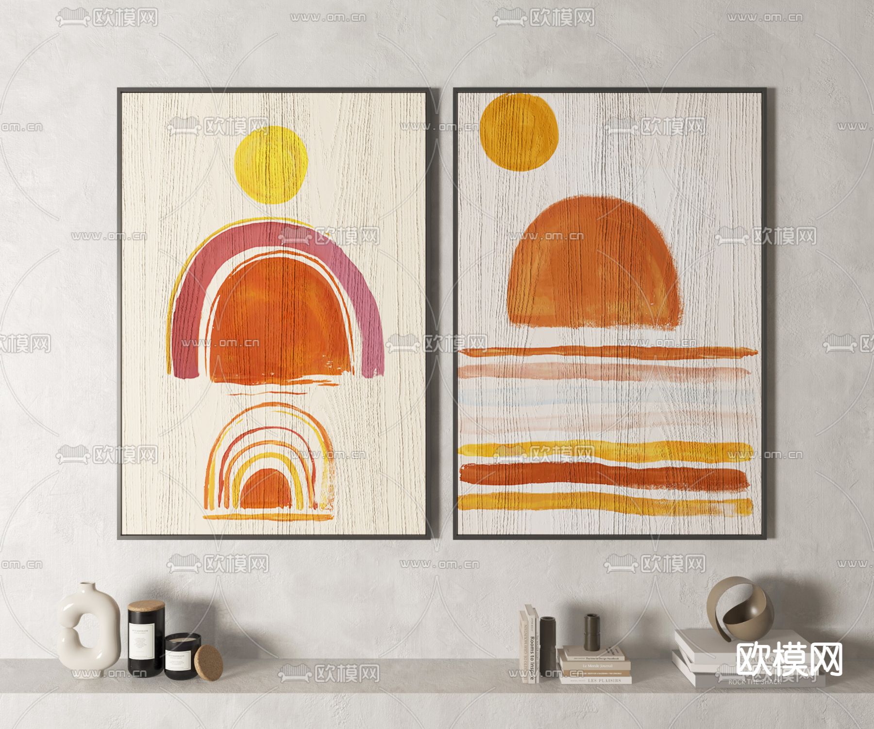 北欧装饰画3d模型下载