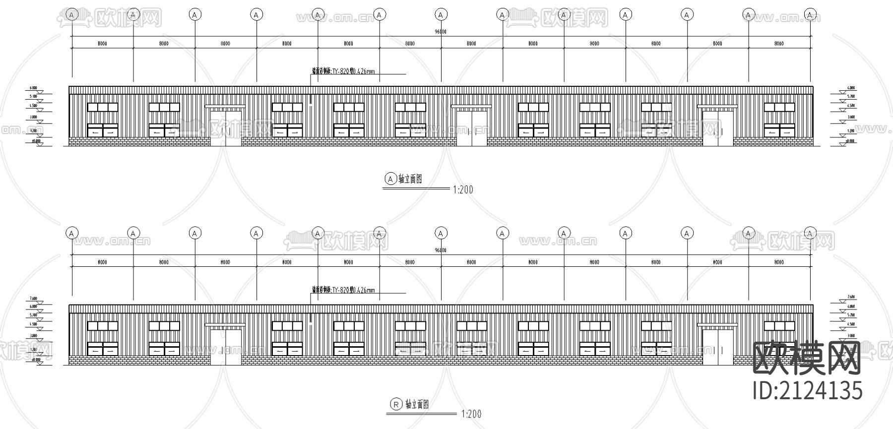 某公司木业钢结构工程CAD施工图下载（渲染图1）