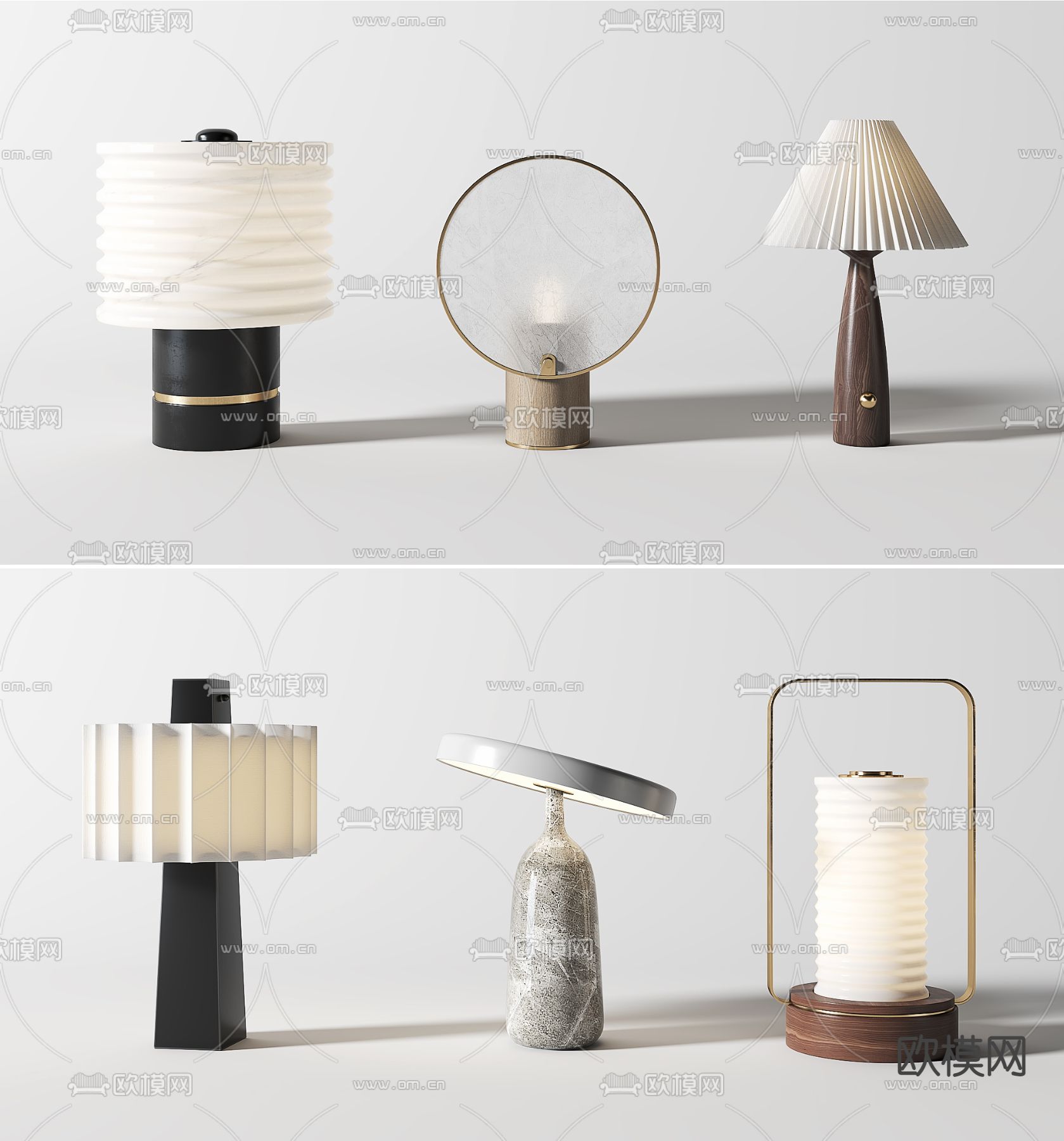 新中式台灯su模型下载（渲染图1）