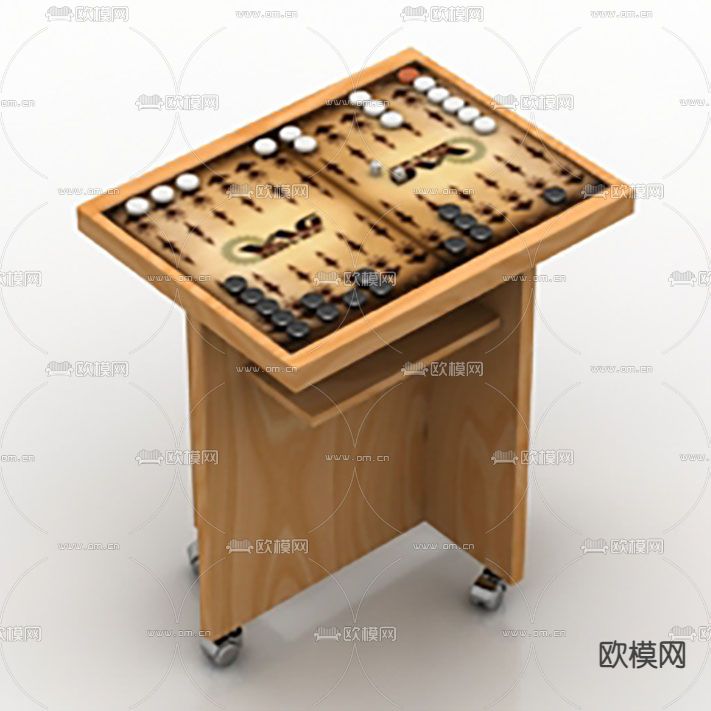欧式古典西洋双陆棋免费3d模型下载