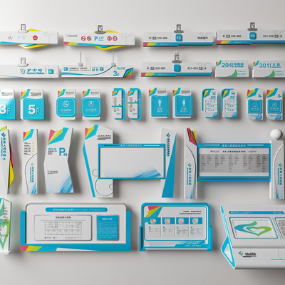  现代医院医疗指示牌标识牌su模型 