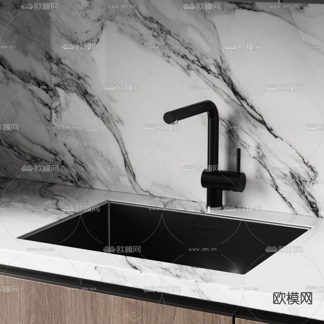 现代中岛台橱柜3d模型