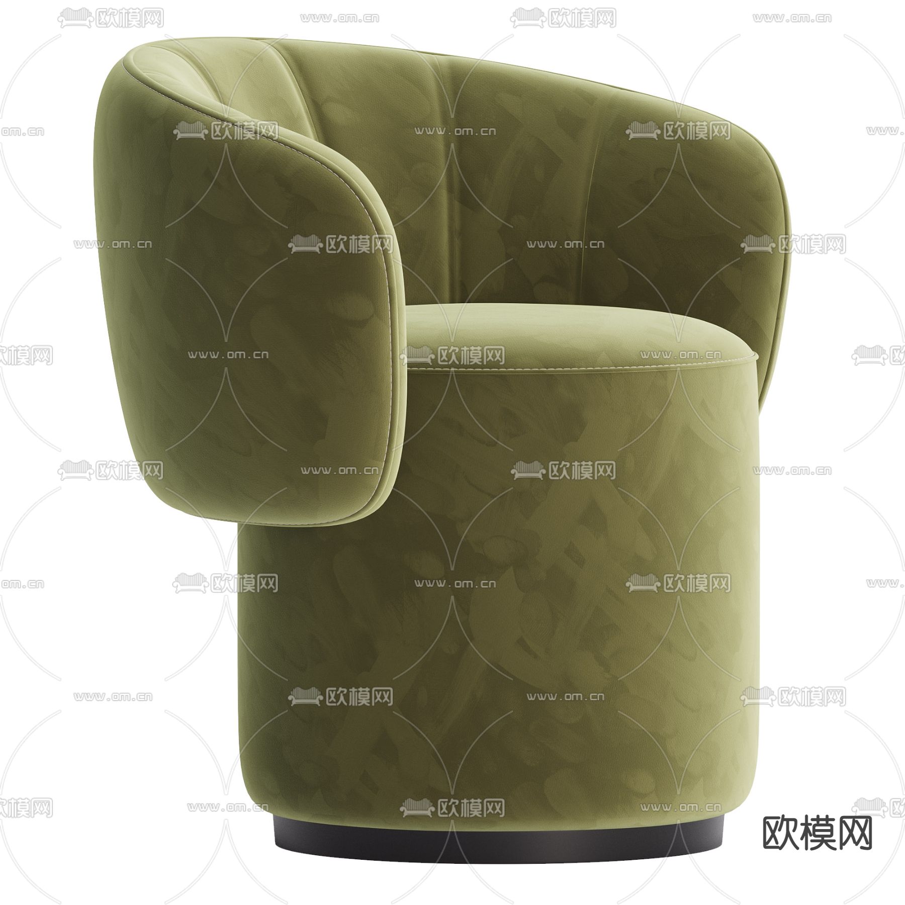 现代彩色单人沙发3d模型下载（渲染图2）