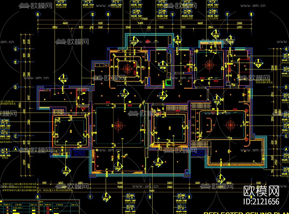 家装样板房cad图纸下载（渲染图1）