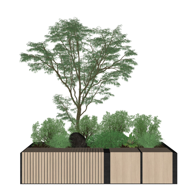 现代绿植树su模型 