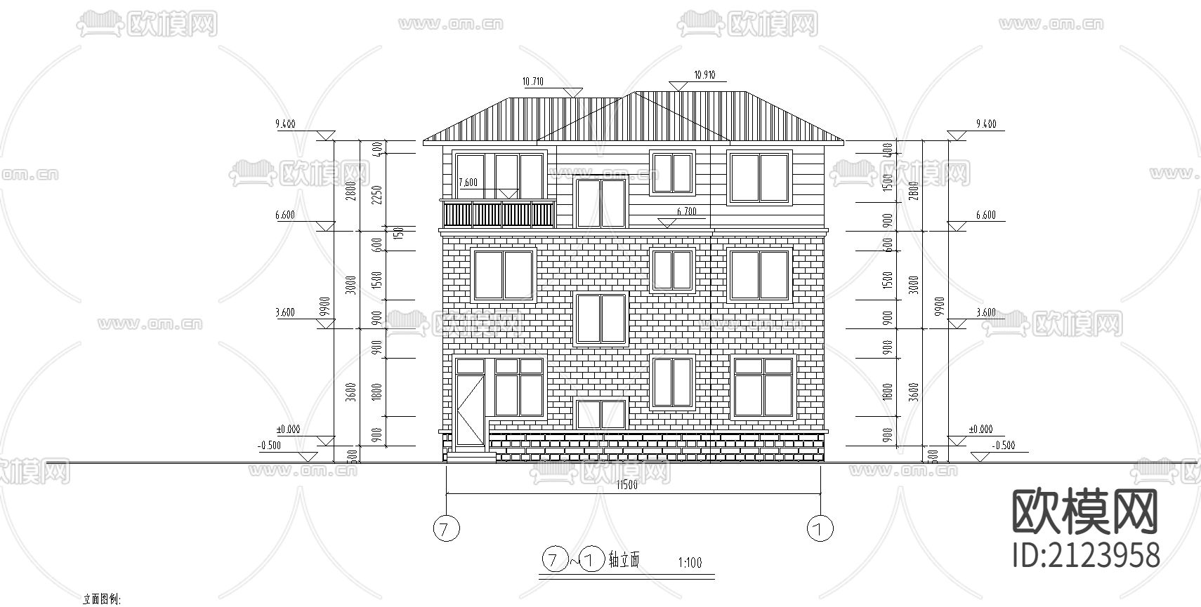 某小区规划图cad施工图下载（渲染图2）