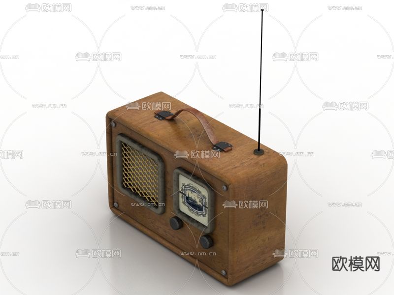 现代复古收音机免费3d模型下载