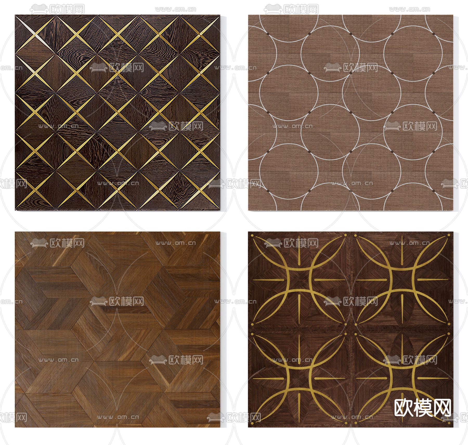 新古典木地板拼花3d模型下载