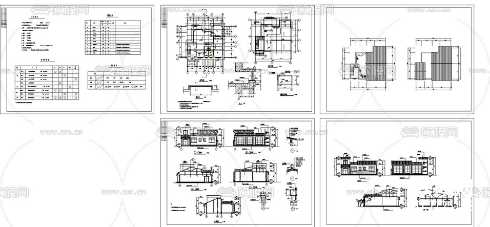 濱河茶館建筑CAD施工圖下載(渲染圖7)