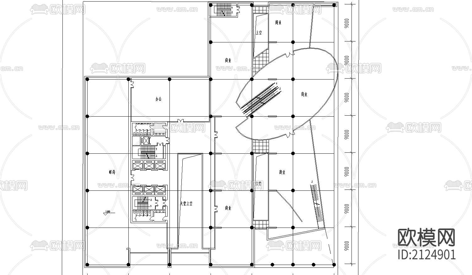 官园综合楼CAD施工图下载（渲染图2）