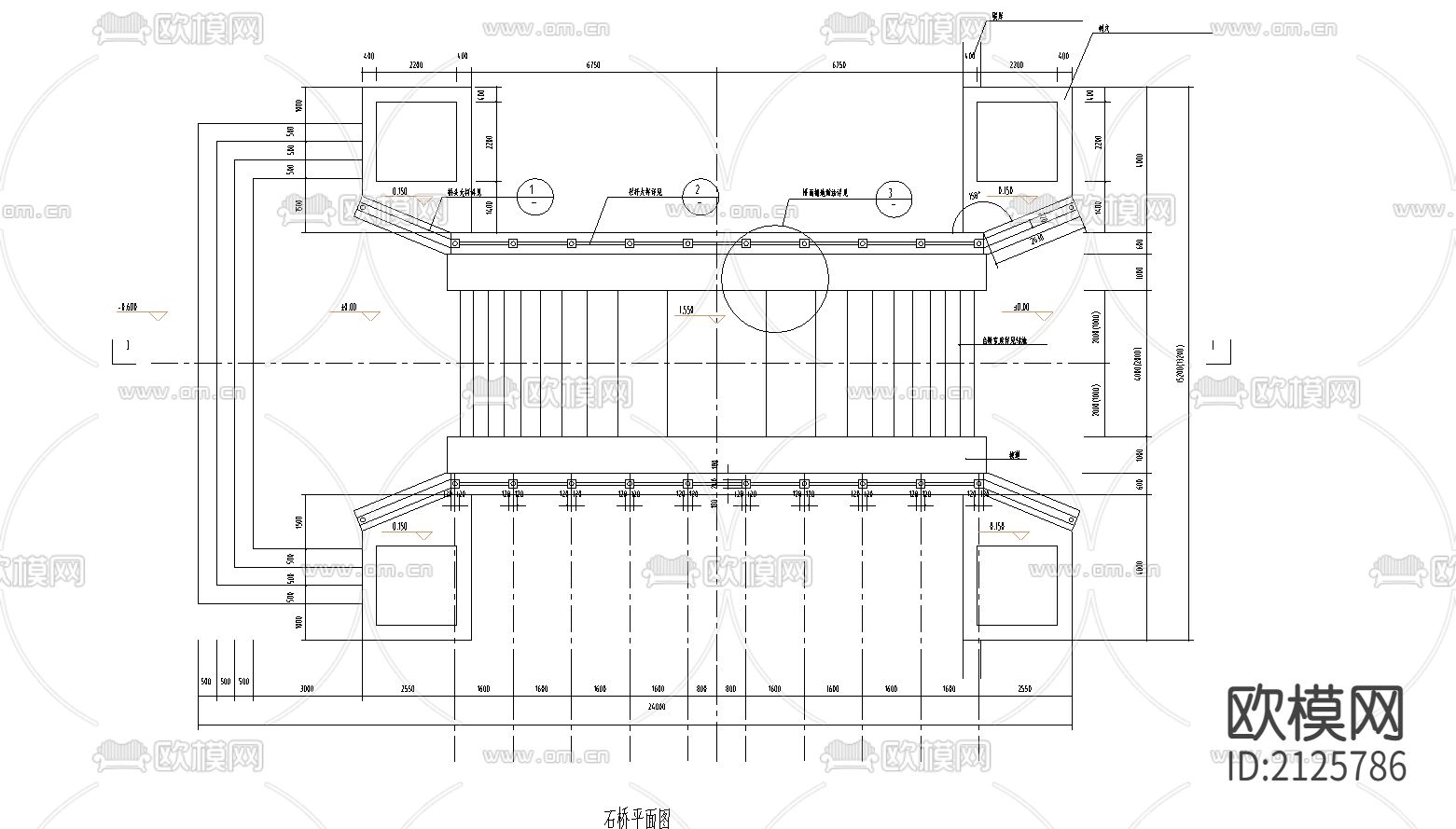 园桥方案石桥节点大样下载（渲染图2）