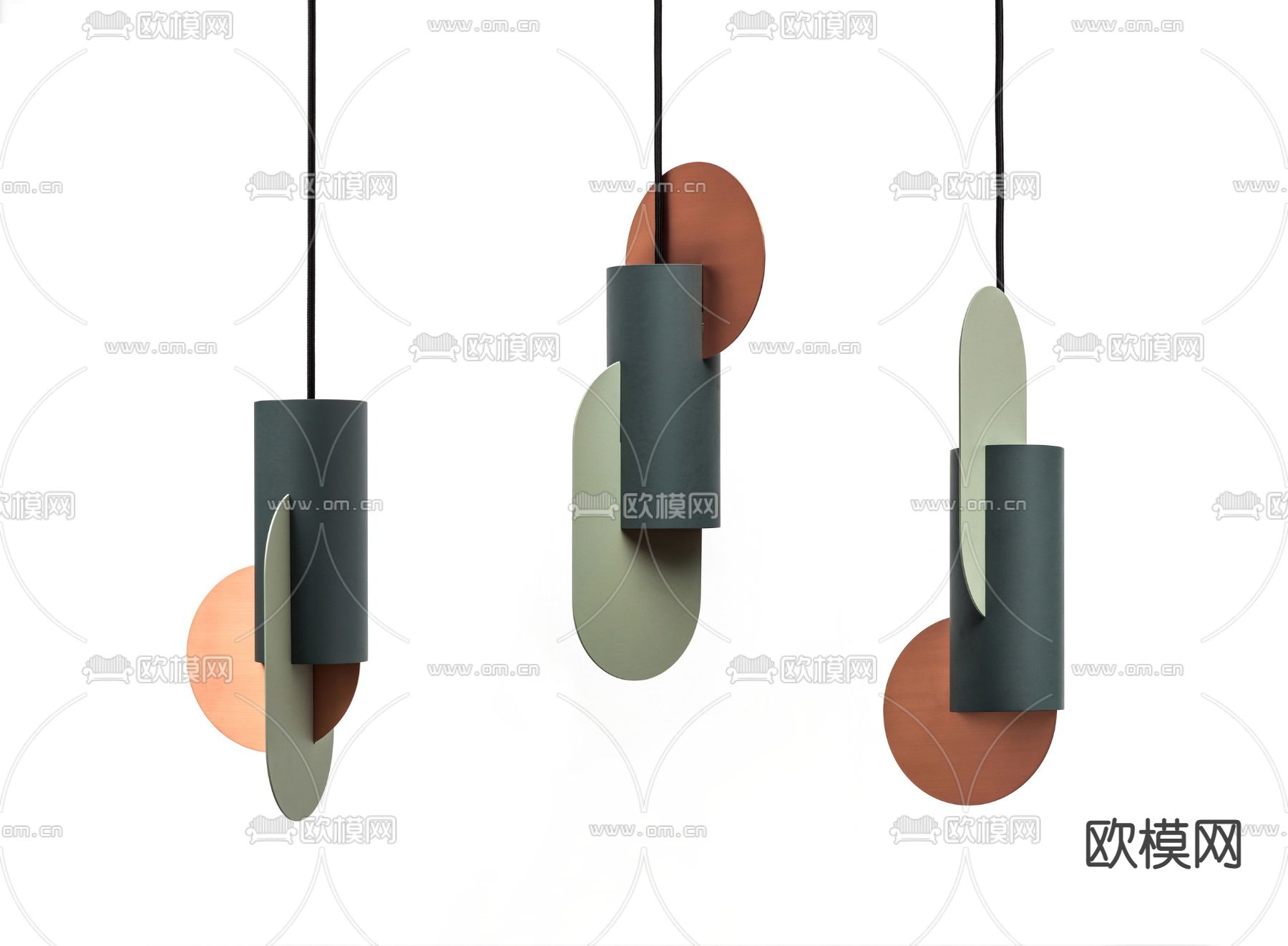 北欧吊灯su模型